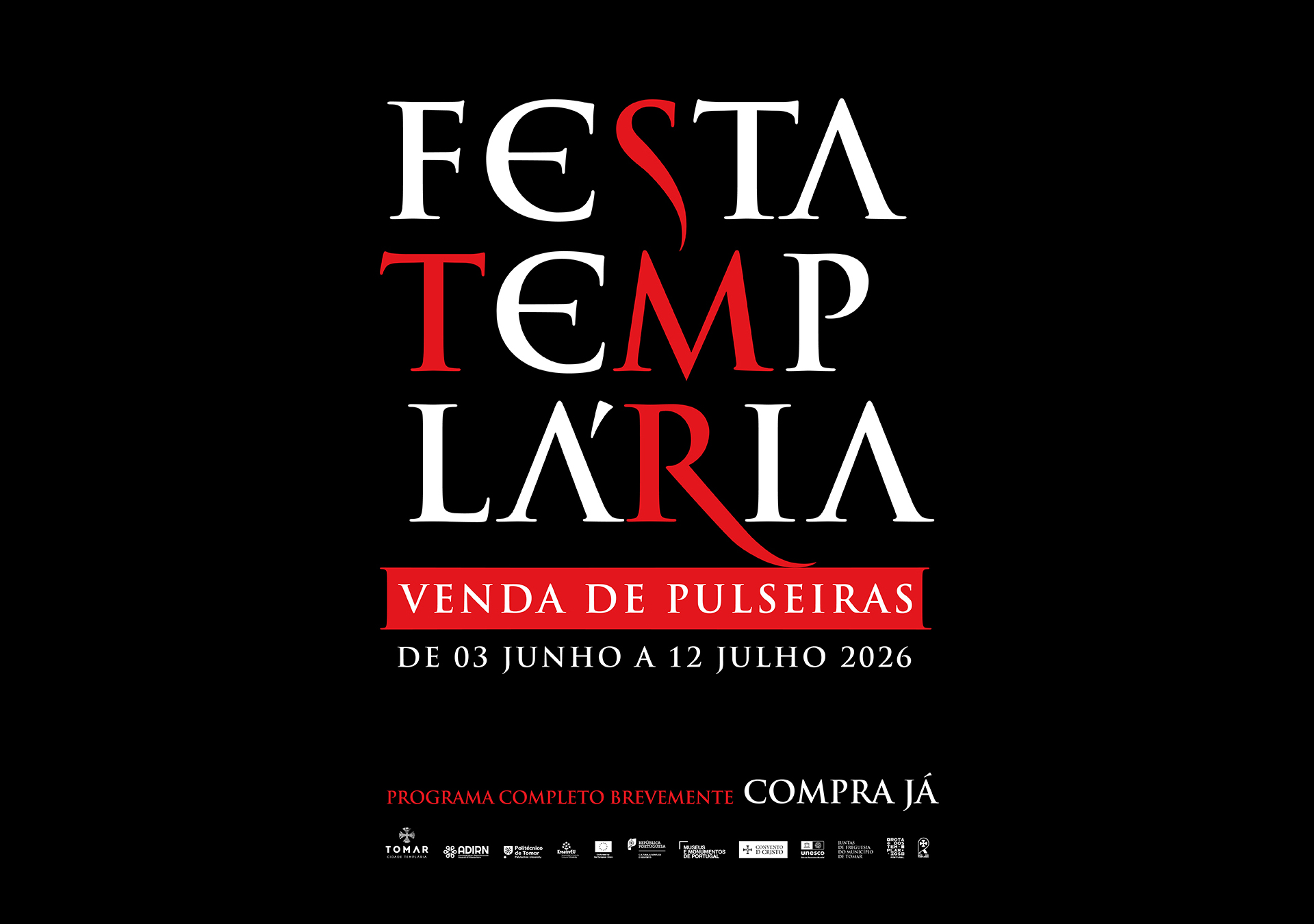 Festa Templária 2026 - Venda de bilhetes abre hoje ao público