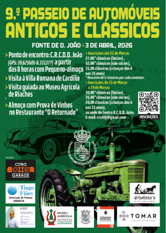 Passeio de Carros Antigos e Clássicos Fonte de D. João